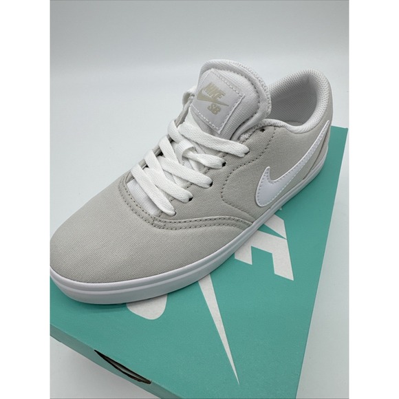 Nike SB Check Canvas Light Bone‎ White 6Y Skateboarding Shoes - Picture 5 of 9